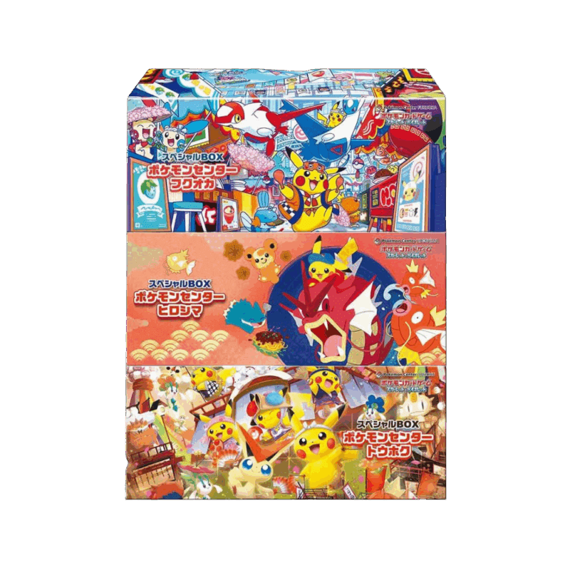 Pokemon Center Commemorative Tohoku Hiroshima Fukuoka 3 Set Box JP