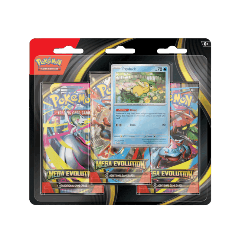 Pokemon Megaevoluzione 3 Pack Blister Psyduck
