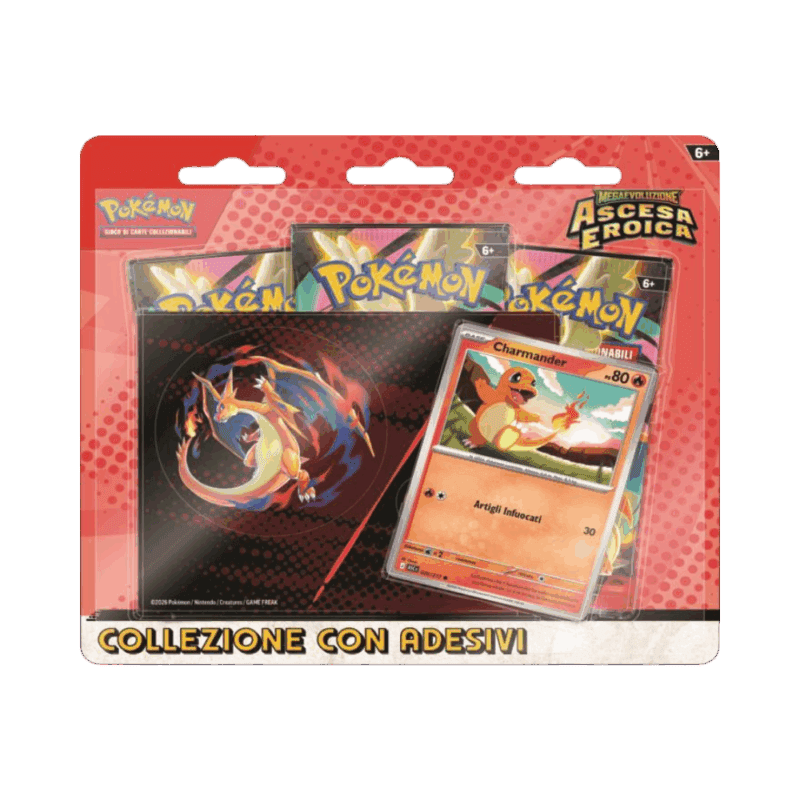 Pokémon Collezione con Adesivi – Megaevoluzione: Charmander Y Ascesa Eroica (IT)