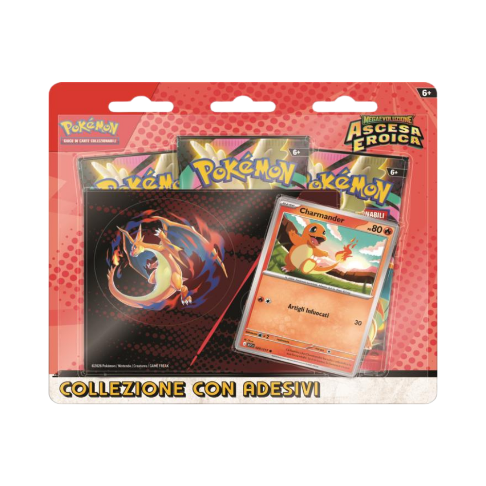 Pokémon Collezione con Adesivi – Megaevoluzione: Charmander Y Ascesa Eroica (IT)